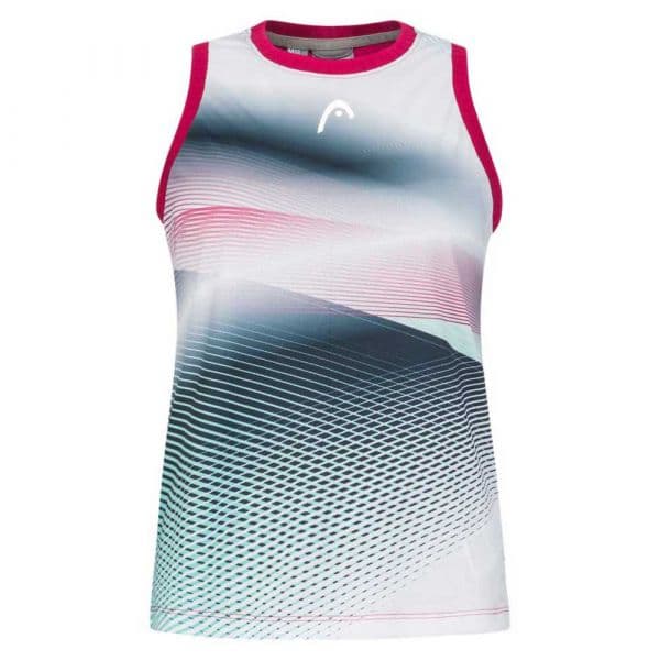 Head Racket Performance Sleeveless T-shirt Branco,Azul L Mulher