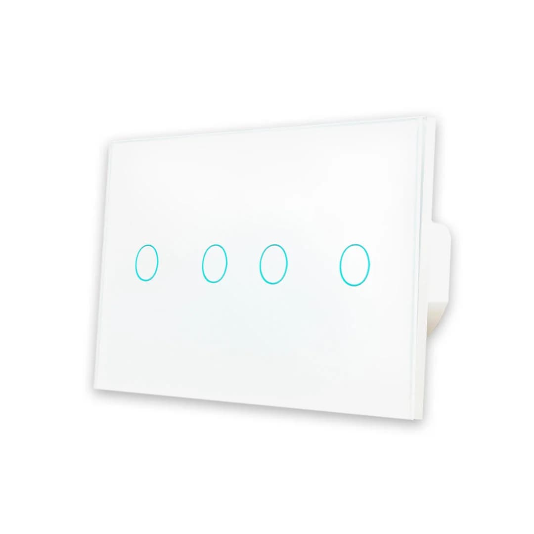 Interruptor Inteligente de Luz WiFi duplo 4 botões Smartify - Branco