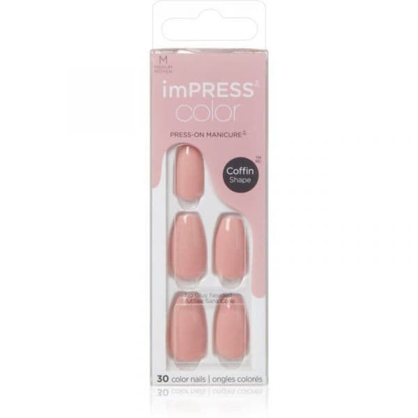 Kiss Impress Color Medium Unhas Artificiais Sumptuous 30 Un.
