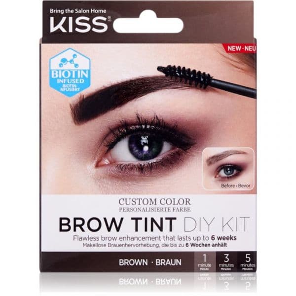 Kiss Brow Tint Diy Kit Coloração para Sobrancelhas Tom Brown 20 ml