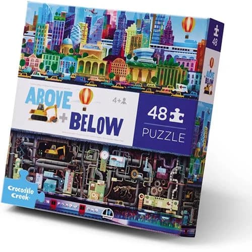 Puzzle Above & Below - Cidade - 48 Peças - Crocodile Creek