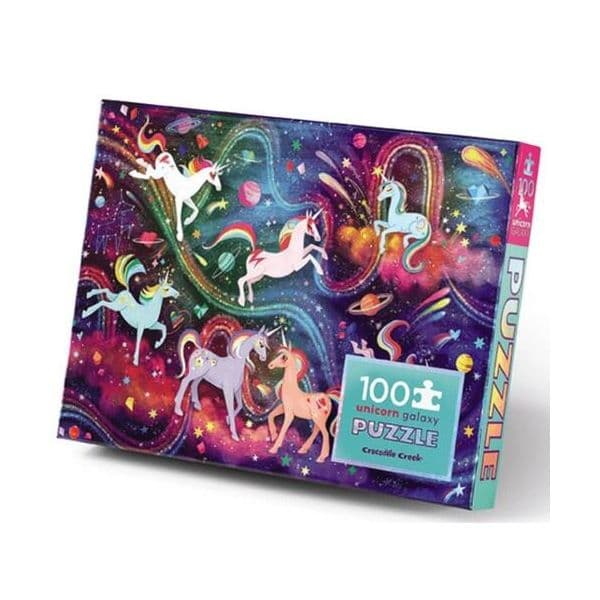 Crocodile Creek Puzzle Holográfico Unicorn Galaxy 100 Peças