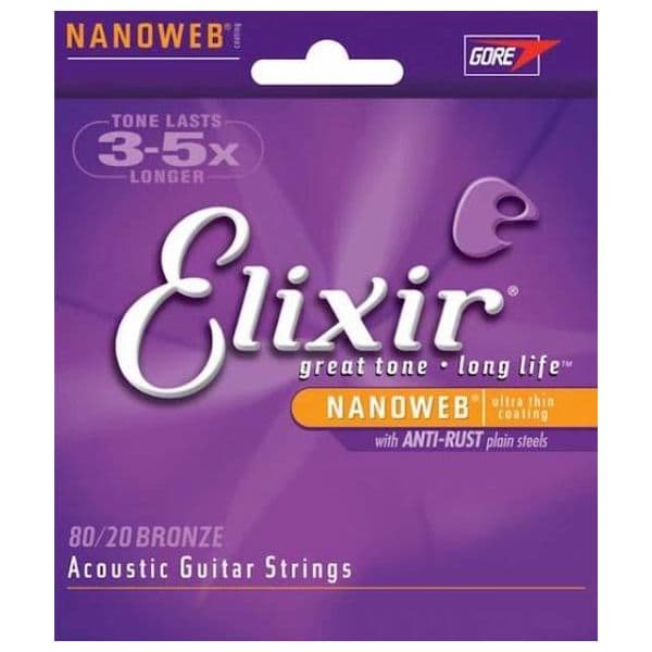 Elixir Cordas para Guitarra Acústica 12/56 11077