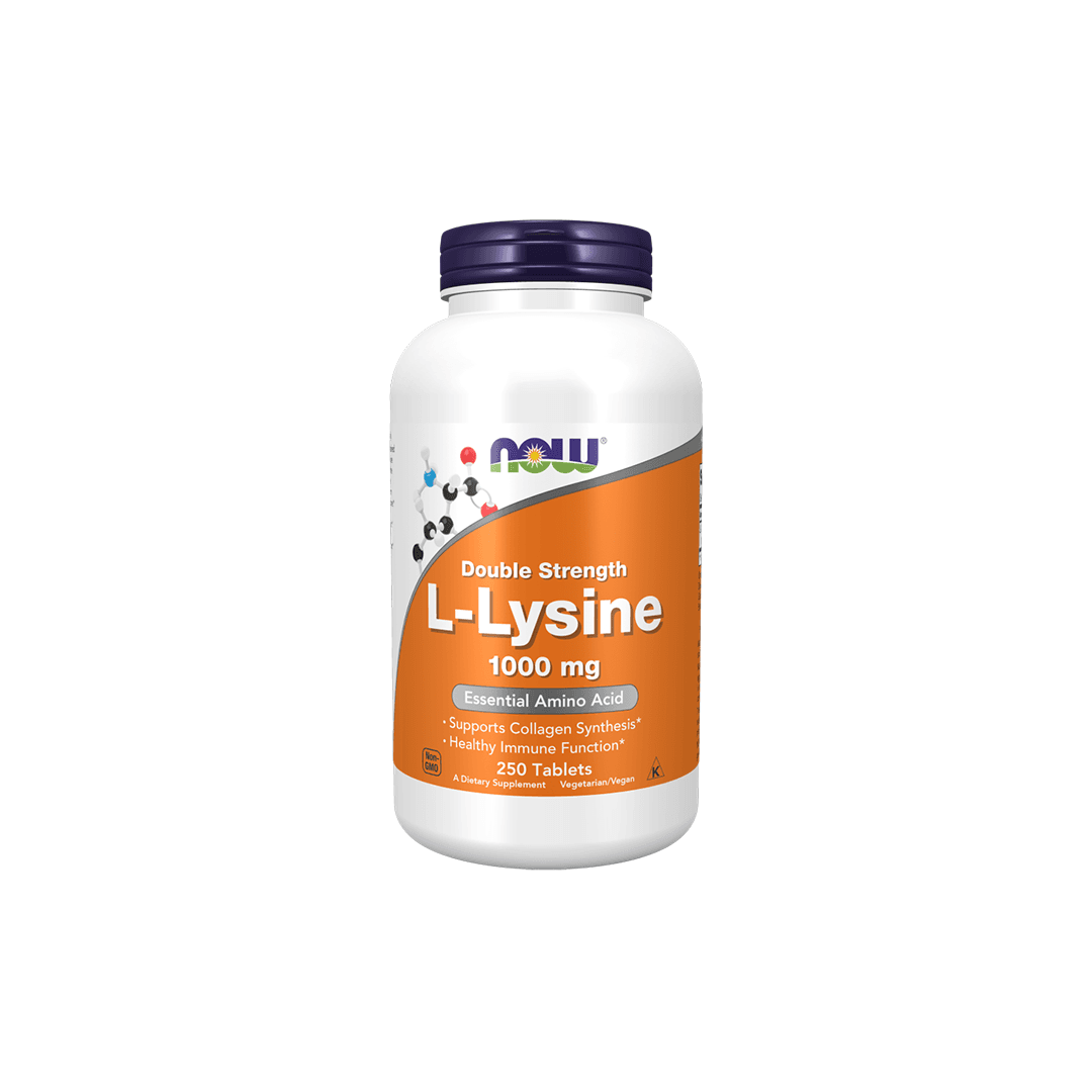 Now Foods L-Lysine Double Strength 1000mg 250 Comprimidos