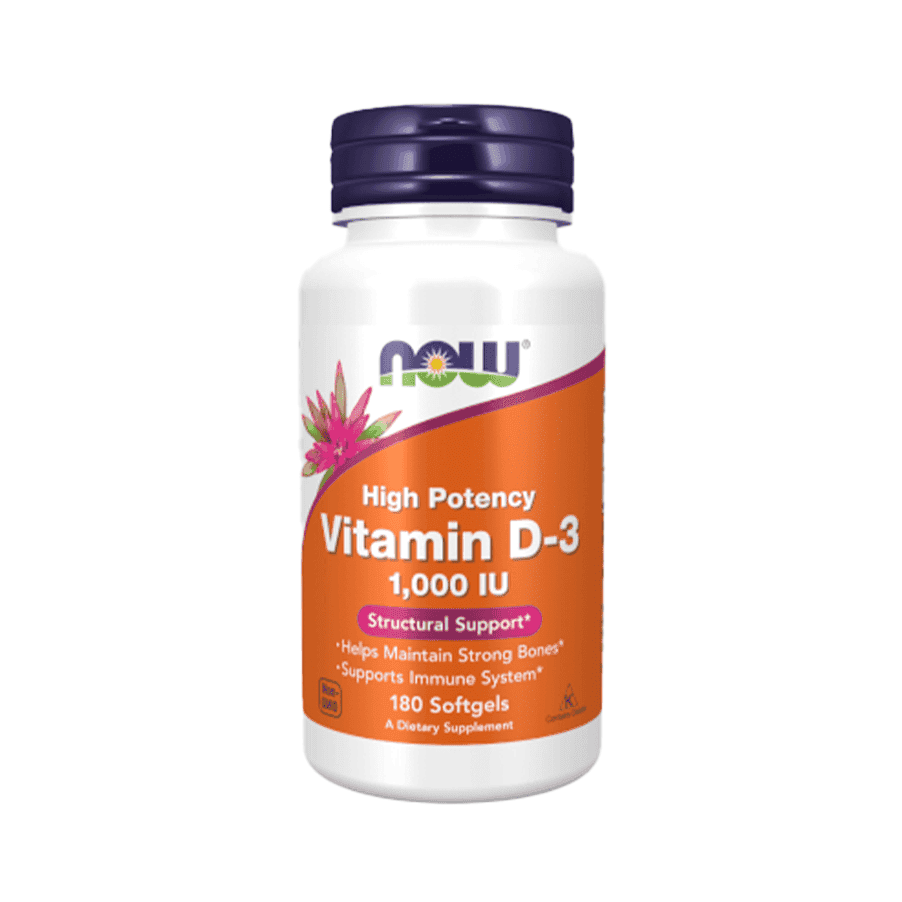 Vitamina D3 1000 UI 180 Cápsulas Now Foods