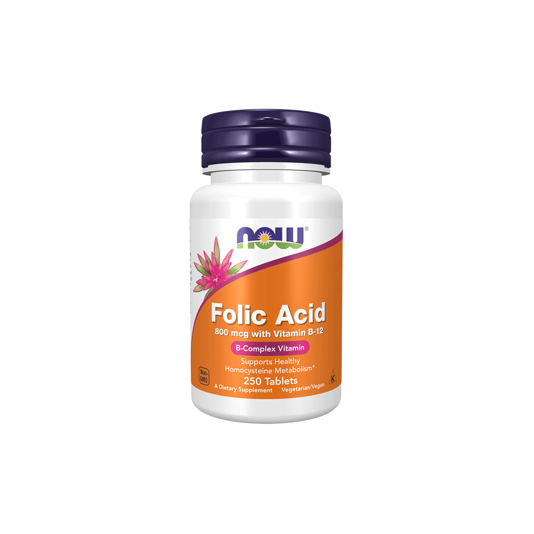 Now Folic Acid 800mcg 250 Comprimidos