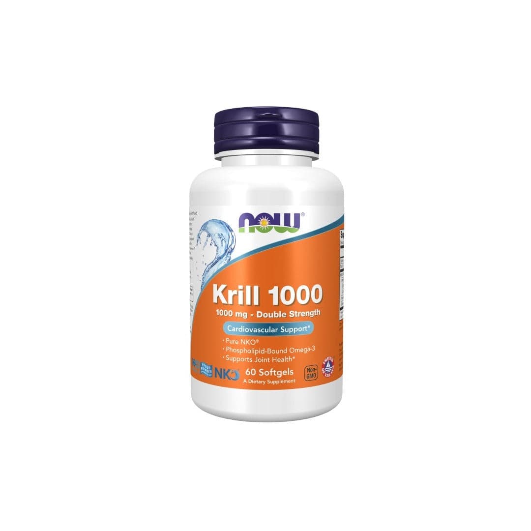 Now Foods Krill Double Strength 1000mg 60 Caps