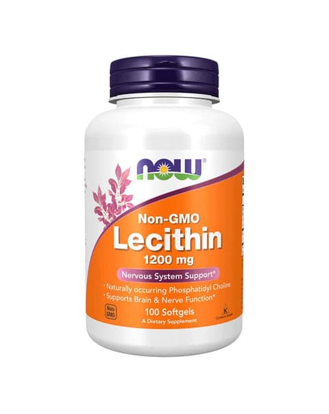 Now Lecithin 1200mg 100 Cápsulas