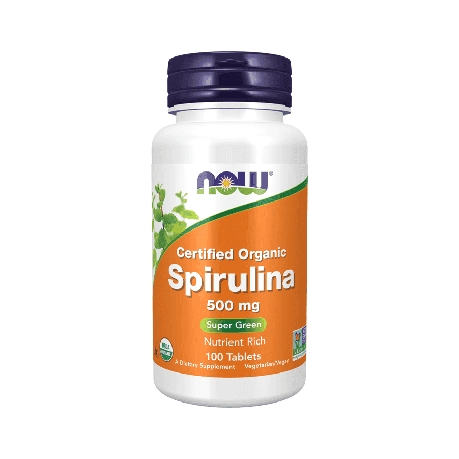 Now Spirulina 500mg 100 Comprimidos