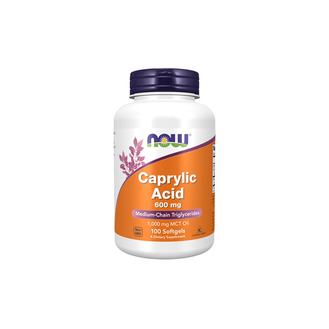 Now Ácido Caprílico 600mg 100 Cápsulas