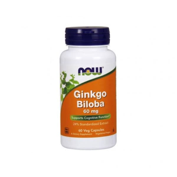 Now Ginkgo Biloba 60mg 60 Cápsulas