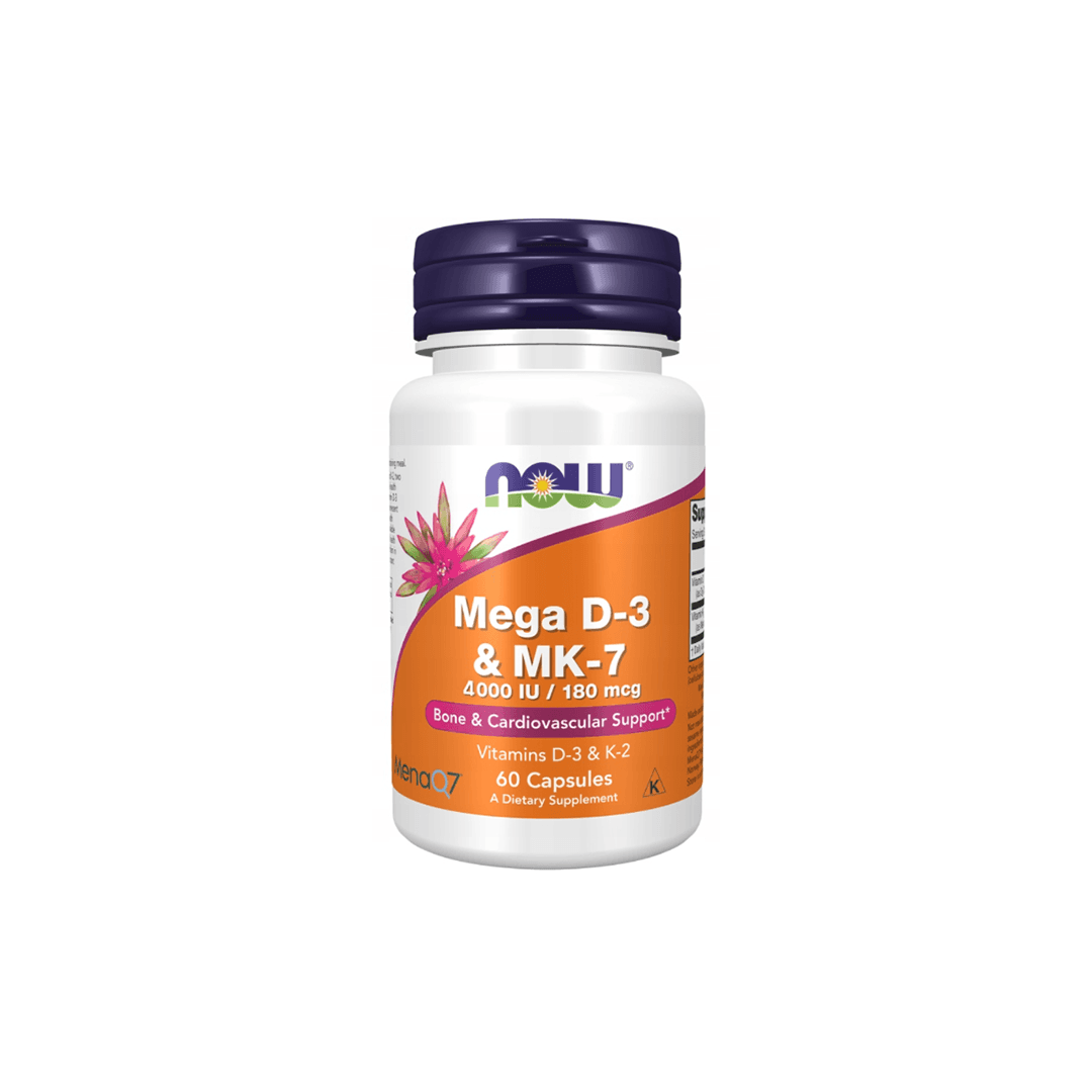 Now Foods Mega D3 & MK-7 60 Cápsulas