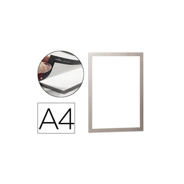 Durable 2 un. Molduras Porta-anúncios DIN A4 Magnéticas Prata - 4872-23