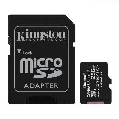 Kingston 256GB MicroSDXC Canvas Select Plus Class10 UHS-I + Adaptador - SDCS2/256GB