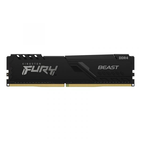 Memória RAM Kingston 8GB Fury Beast DDR4 3600Mhz CL17 Preta - KF436C17BB/8