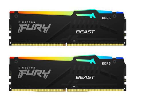 Memória RAM KINGSTON Memoria 64GB 5200MT/S DDR5 CL40 Dimm (kit of 2) Fury Beast Rg - KF552C40BBAK2-64