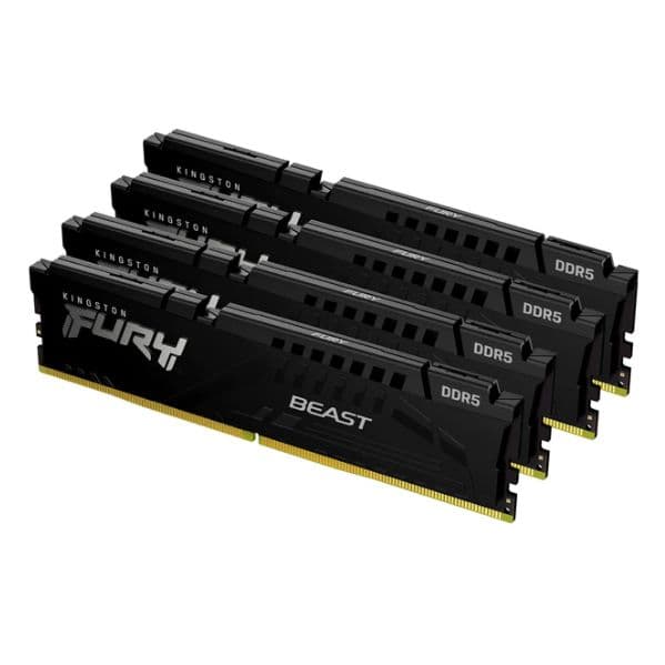 Memória RAM KINGSTON FURY Beast 128GB RAM DDR5 5600MT/s CL40 DIMM (Kit of 4) Black XMP