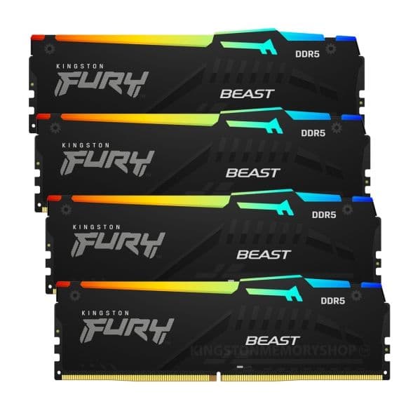 KINGSTON FURY Beast 64GB RAM DDR5 5200MT/s CL40 DIMM (Kit of 4) Black XMP