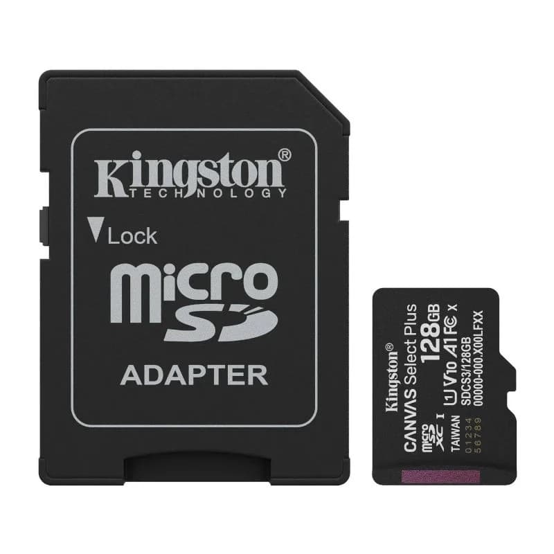 Kingston MicroSDXC 128GB Canvas Select Plus Class10 UHS-I + Adaptador