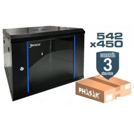 Armário Rack Mural Phasak PHO 2212D 19" 12U Preto Armário Rack Mural Phasak PHO 2212D 19" 12U Preto