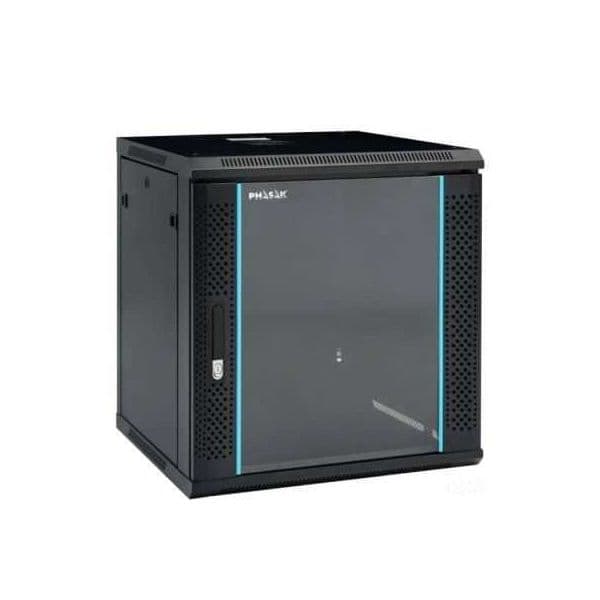 Phasak Armário Mural 19 12u 600x450mm Desmontado Preto