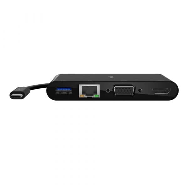 Belkin USB-C para Gigabit-ethern. Hdmi/vga/usb-a-adapter, Black - AVC005BTBK