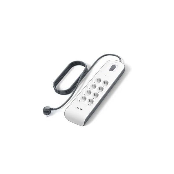 Belkin Fita de Alimentação BSV804VF2M-V2 8 Tomadas 2 USB 2.4A Proteção Interruptor 2 Metros Branco