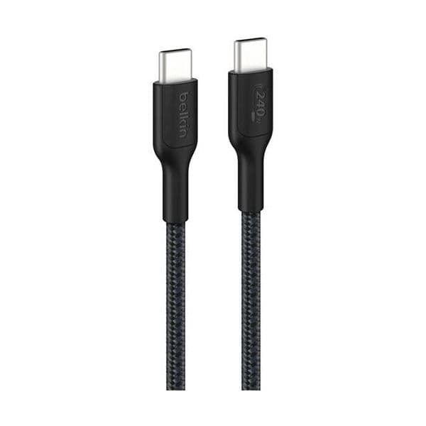 Belkin BoostCharge Pro Cabo USB-C para USB-C 240W 2.0 Trançado Duplo 1m Preto