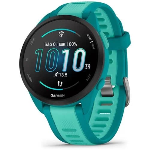 Garmin Forerunner 165 Music – Relógio GPS Desportivo com Música Integrada, Treino Avançado & Monitorização de Saúde – Turquoise/Aqua