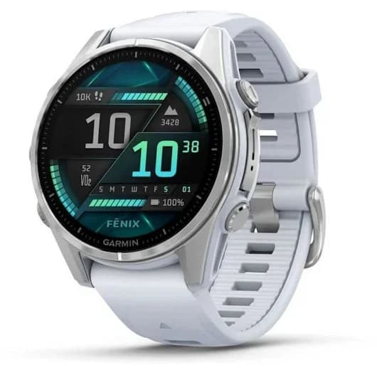 Garmin Fenix 8 43mm AMOLED Sapphire Silver/Whitestone Silicone Band