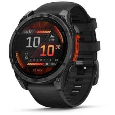 Garmin Fenix 8 47 mm – Smartwatch Multidesportos GPS AMOLED, Bateria até 16 Dias, Titânio/Sílica, Preto
