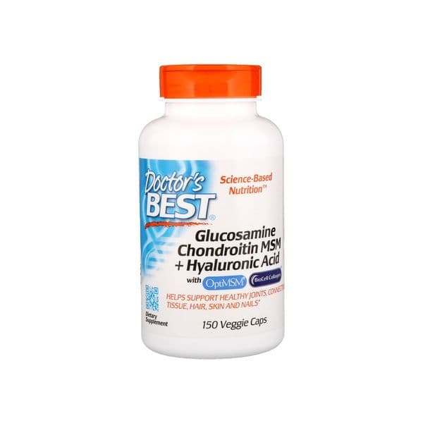 Doctor's Best Glucosamina Condroitina Msm + Ácido Hialurónico 150 Cápsulas