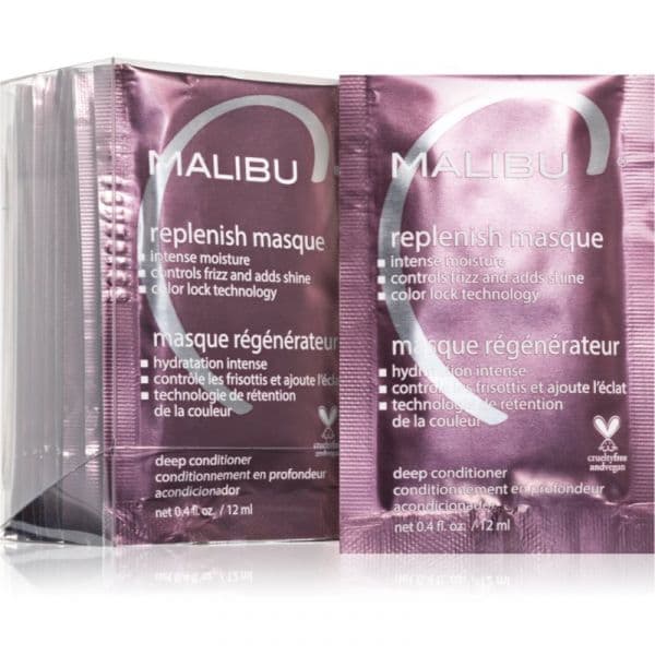 Malibu C Replenish Masque Máscara Renovadora para Cabelo 12x12 ml