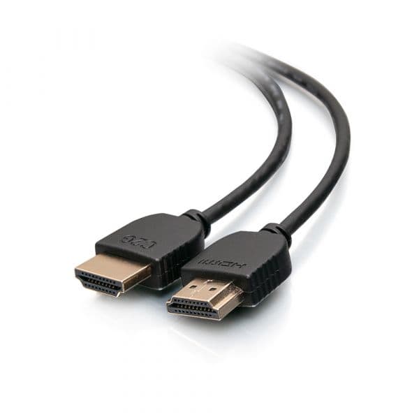 C2G Cabo HDMI 4K Ultra Flexível com Conectores de Perfil Baixo 61 cm Black