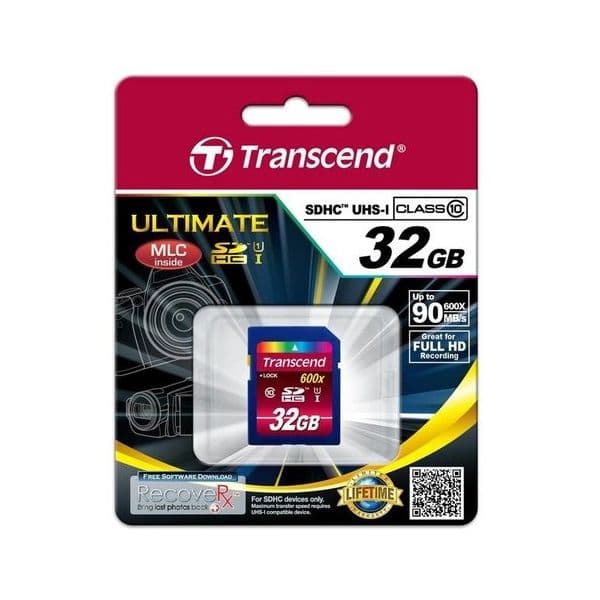 Transcend 32GB SD SDHC Class 10 UHS-I - TS32GSDHC10U1