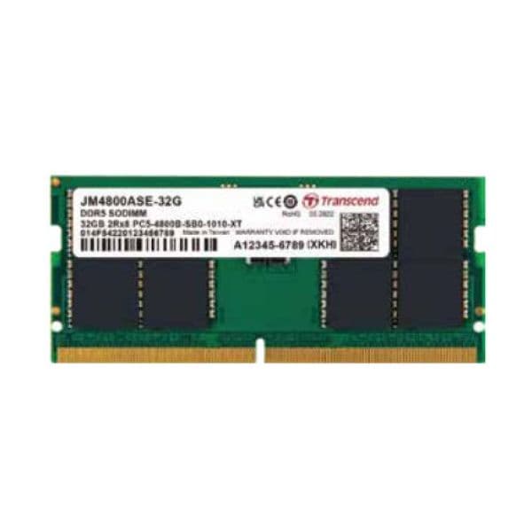 Memória RAM Transcend JetRAM DDR5 32GB SO DIMM 262-pinos 4800 MHz / PC5-38400 CL40 - JM4800ASE-32G