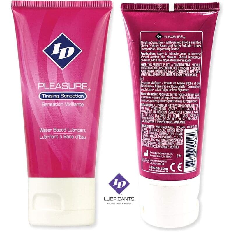 Id Pleasure Lubrificante Base de Água Tinging Sensation Travel Tube 60ml