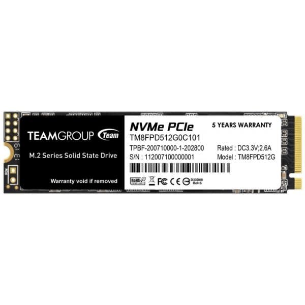 SSD Team Group 512GB MP33 Pro M.2 NVMe - TM8FPD512G0C101