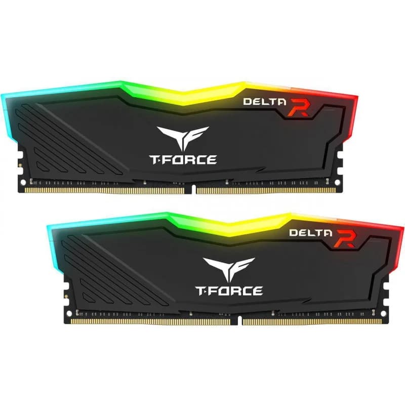 Memória RAM Team Group Kit 32GB Dark Pro (2 x 16GB) DDR4 3200MHz Delta Preto RGB CL16 - TF3D432G3200HC16FD
