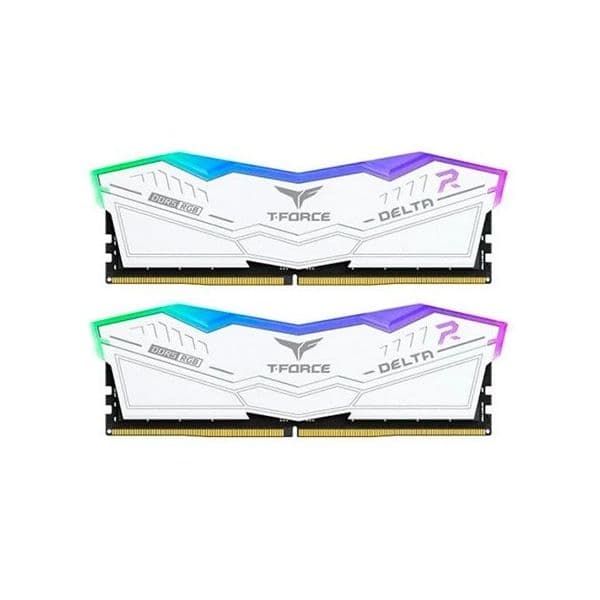 Memória RAM Teamgroup 32GB Delta White RGB DDR5 7600MHz 2x16GB CL36