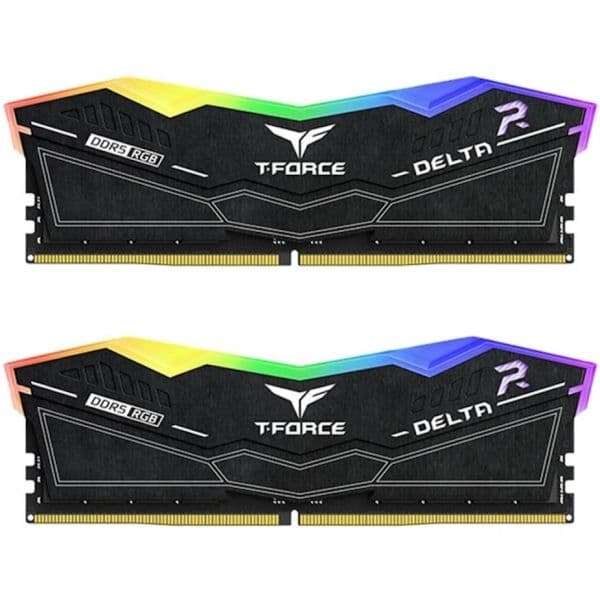 Memória RAM Team Group Kit 48GB (2 x 24GB) DDR5 6400MHz Delta RGB Preto CL32