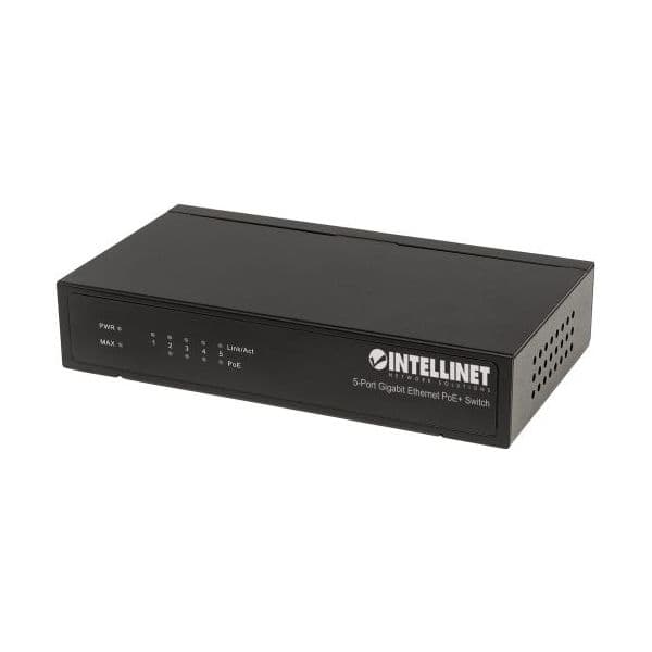 Intellinet Poe+ Switch 5-Port Gigabit Ethernet 60W Desktop - 561228