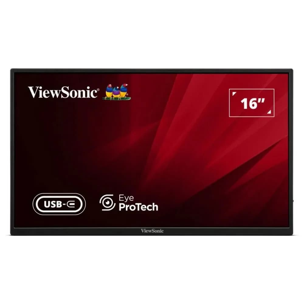 Monitor ViewSonic 16" VA1650 Full HD 60Hz USB-C Mini HDMI IPS Anti-glare