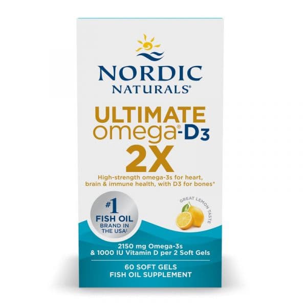 Nordic Naturals Ultimate Omega 2X D3 60 ct