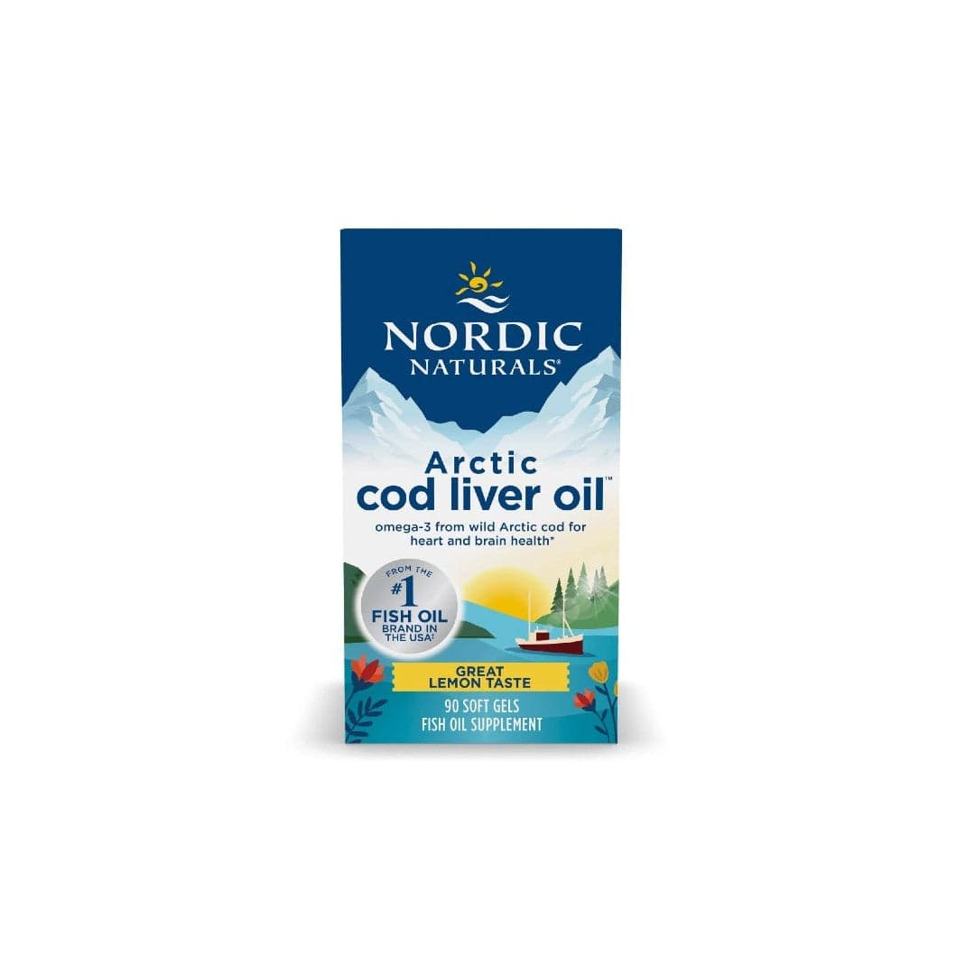 Nordic Naturals Arctic Cod Liver Oil 750mg Omega-3 90 Softgels (Lemon)
