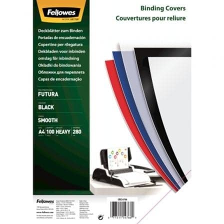 Fellowes 100 un. Front Page PP Preto A4 280 Micron - 77511547669