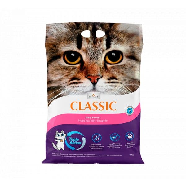 Intersand Areia Aglomerante Extreme Classic Aroma a Talco Gatos 7Kg