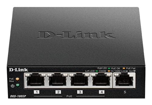 D-Link DGS-1005P Switch Gigabit 5 portas