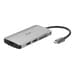 D-Link USB C Macho > 3 x USB 3.0 Tipo A Femea + 1 x HDMI + Leitor Cartões (Micro SD + SD) + 1 x USB-C (até 100W) - DUB-M810