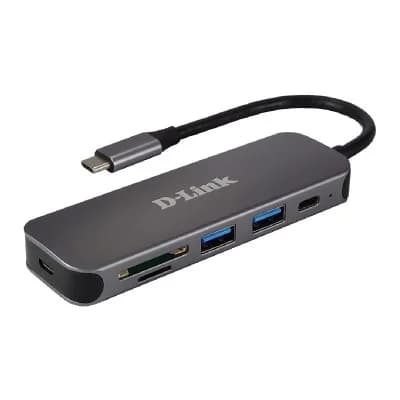 D-Link Hub 5 em 1 USB-C Hub com Leitor de Cartões
